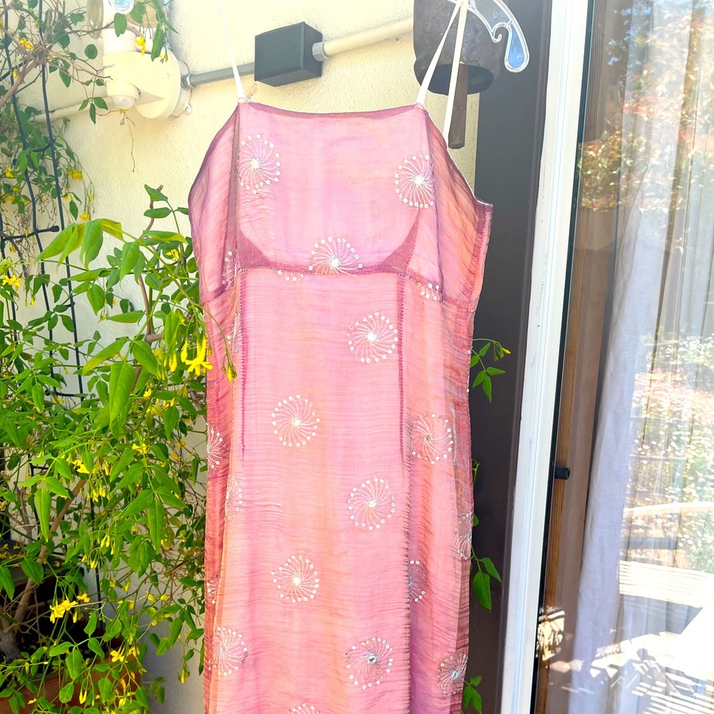 Pink/Cream Silk Dress
